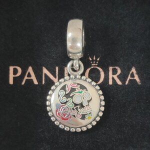Pandora Mexico Skull Lover Dangle Charm Exclusive Travel Pendant S925 Silver